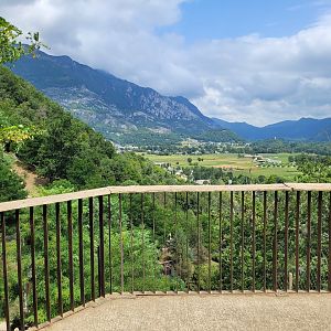 View from the ibex exhibit -Parc Animalier des Pyrénées (2023)
