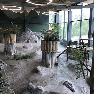 Panda house indoor enclosure