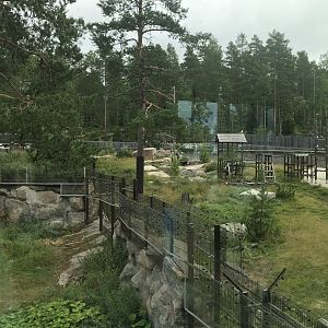 Panda house outdoor enclosure