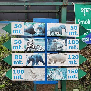 Alipore Zoo Directional Sign - January 2023