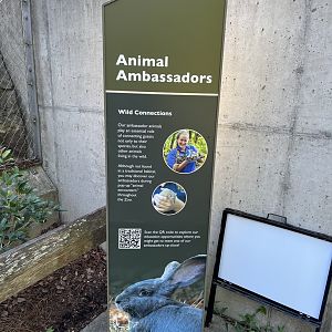 Animal Ambassador signage by Porcupine Habitat
