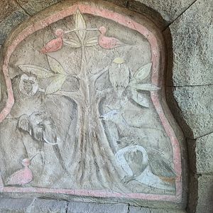 Mural in nee Monkey ruins