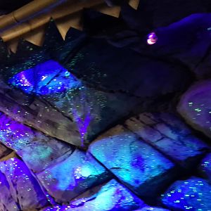 Artificial glowworms in Rimbula river boat ride