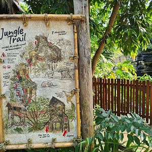 Rimbula - Jungle trail signage and map