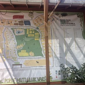 Map of the Park of Istanbul Zoo