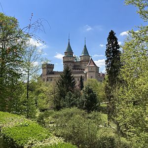 Bojnice castle viewed from the zoo