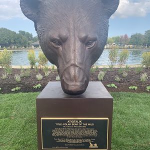 Polar bear sculpture