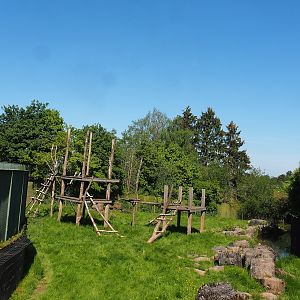 Former Asiatic black bear exhibit, now part of Brown bear exhibit, 2023-05-19