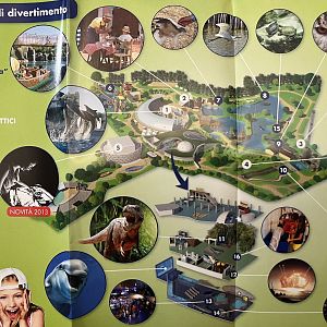 Oltremare Riccione Theme Park Map - 2013