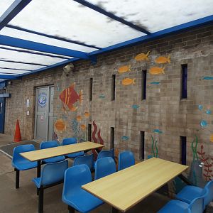 Entrance to aquarium