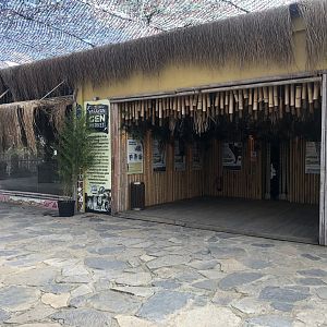 “Educational” Signs and Lion Cub enclosure at Tiger Enclosure at Aslan Park