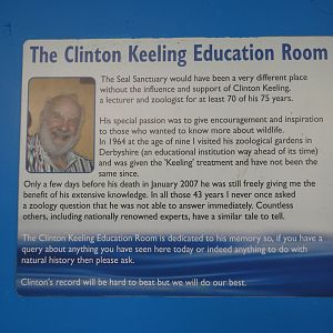 Signage on the Clinton Keeling Education Room