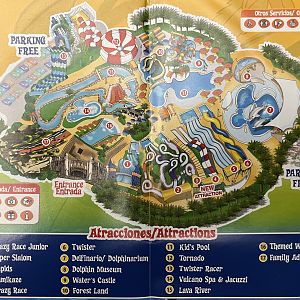 Aqualand Costa Adeje Park Map - undated