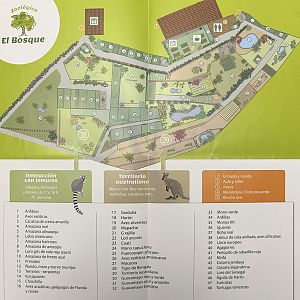 El Bosque Zoo Map - undated