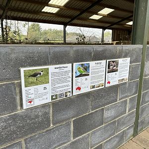 Outback Aviary Signage at Hamerton Zoo Park (October 2023)