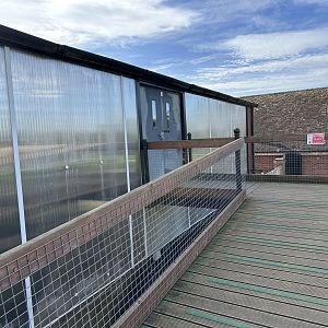 Entrance to the Tropical House at Johnsons of Old Hurst (October 2023)