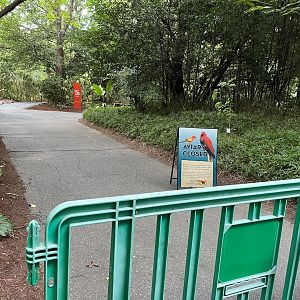 Closed pathway to Aviary