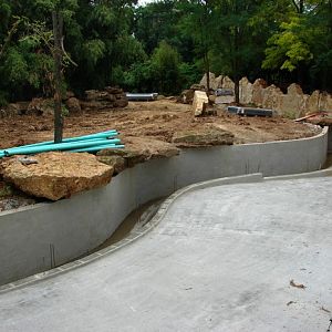 Giant otter exhibit in construction