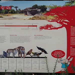 Island species signage, with mention of island species kept at Burgers' Zoo 2023-10-07