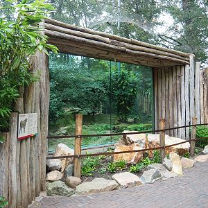 Second Sri Lankan leopard exhibit (Former golden jackal exhibit) viewing area, 2023-10-07