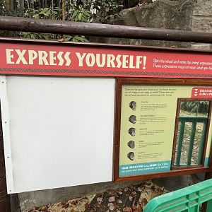 Installing new Chimpanzee facial expression signage