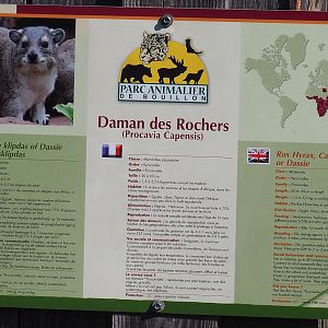 Example of signage - Rock hyrax sign, 2023-06-24