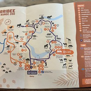 Werribee Open Range Zoo Map (2023)