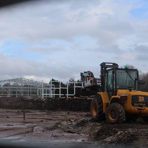 Construction of Giraffe House, Chester Zoo 24th October 2023