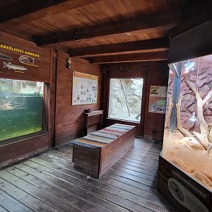"Trapper's cabin" exhibit