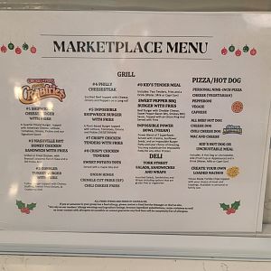 Adventure Aquarium - Grill menu with decent options for once