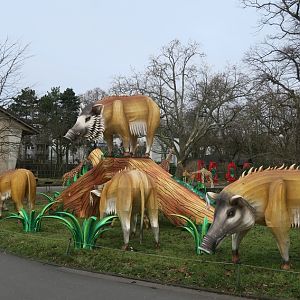 China Lights - in front of the old elephant and rhino house