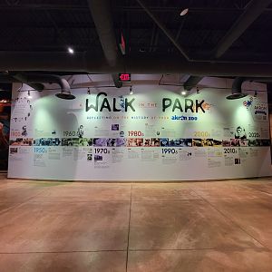 Akron Zoo - A Walk in the Park mural, history of the zoo