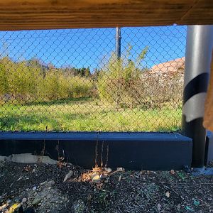 Akron Zoo - View through windows at first tiger viewing spot