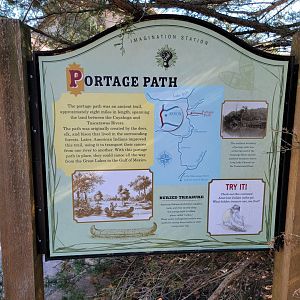 Akron Zoo - Portage Path sign