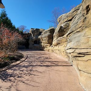 Akron Zoo - Path around back of North American river otter exhibit