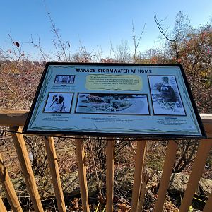 Akron Zoo - Manage stormwater at home sign