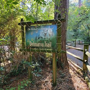 Salisbury Zoo - Delmarva Trail sign