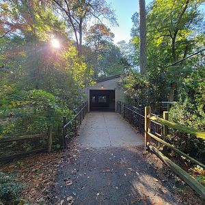 Salisbury Zoo - Viewing building for white-tailed deer, red wolves