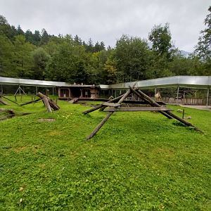 Ebbs Raritätenzoo - Barbary macaque enclosure
