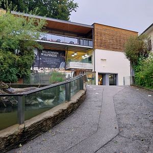 Entrance area seen from inside the zoo