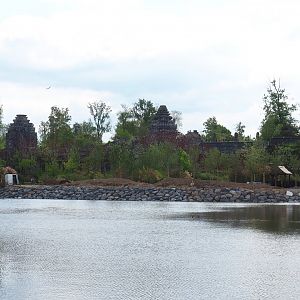 Pairi Daiza Steam Railway ride - View of future Japanese world "The Land of the Rising Sun" under construction, 2023-05-16