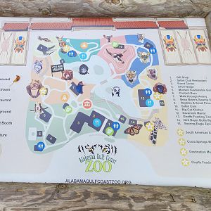 Alabama Gulf Coast Zoo - Zoo map