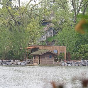 New squirrel monkey island (Currently only accessible for paid animal encounters) and floating waterfowl cabin, 2023-05-15