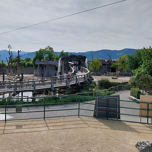 Elephant enclosures & bailey bridge