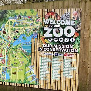 Drayton Manor theme park zoo, map