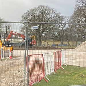 New hard standing at Passage through Asia 'exit', ZSL Whipsnade