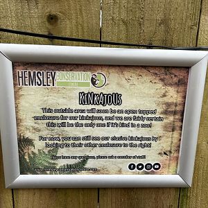 Kinkajou Enclosure Sign