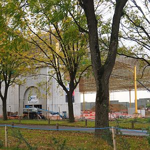 Construction site for "The Sanctuary", 5 hectare South American tropical hall, 2023-10-13