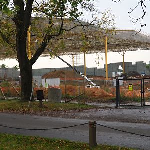Construction site for "The Sanctuary", 5 hectare South American tropical hall, 2023-10-13
