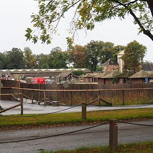 Former entrance area and roof of the Oasis greenhouse,  2023-10-13
